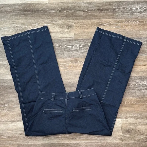 NY& Company Super Wide Leg Women's Jeans in Dark Blue - Picture 7 of 12